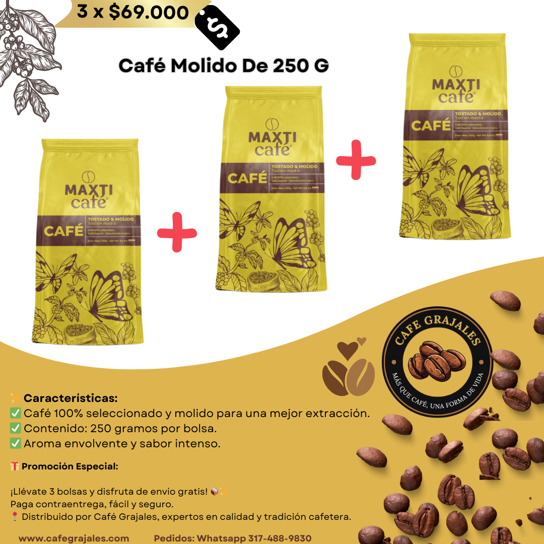 Café Molido De 250 G x 3 bolsas