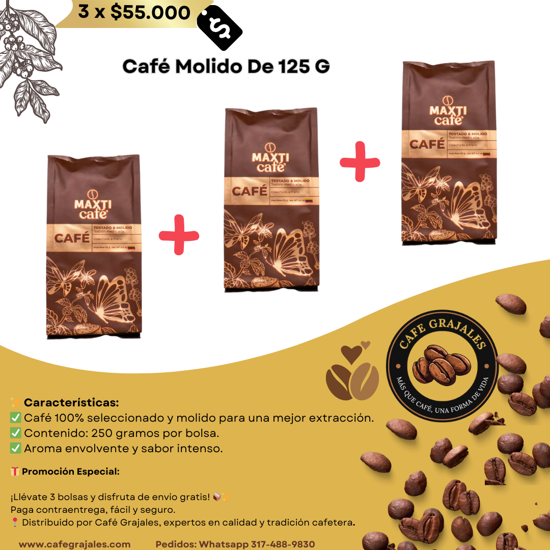 Café Molido De 125 G x 3 Bolsas