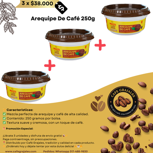 Arequipe De Café 250g x 3 unidades